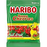 HARIBO Happy Cherries Fruity Gummy Candy, 5 oz. Bag | Soft, chewy cherry gummies with sweet cherry flavor. Fruity gummy candy for sharing, gifting, and movie nights.