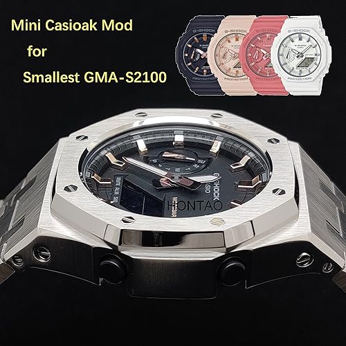 Hontao GMAS2100 Mini Casioak Mod kit All Metal Watch Bezel Strap