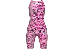 ARENA Girls Girls' Open Back Racing Tech Suit Powerskin St Next Kneeskin Swimsuit