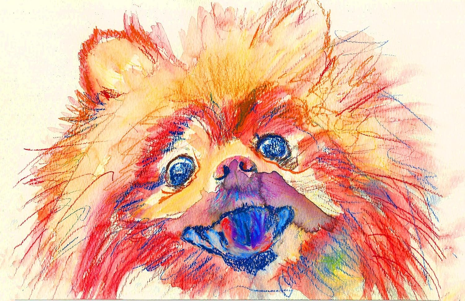 pomeranian painting