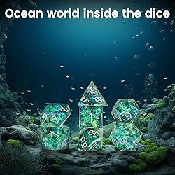 OriCraft Green Magic Dice Set - D&D Polyhedral
