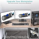 WARRKY 4K DisplayPort to HDMI Cable 1.8m Nylon Braided Gold Plated DP to HDMI view 3