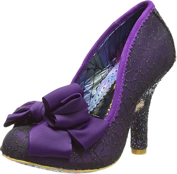 purple court shoes mid heel
