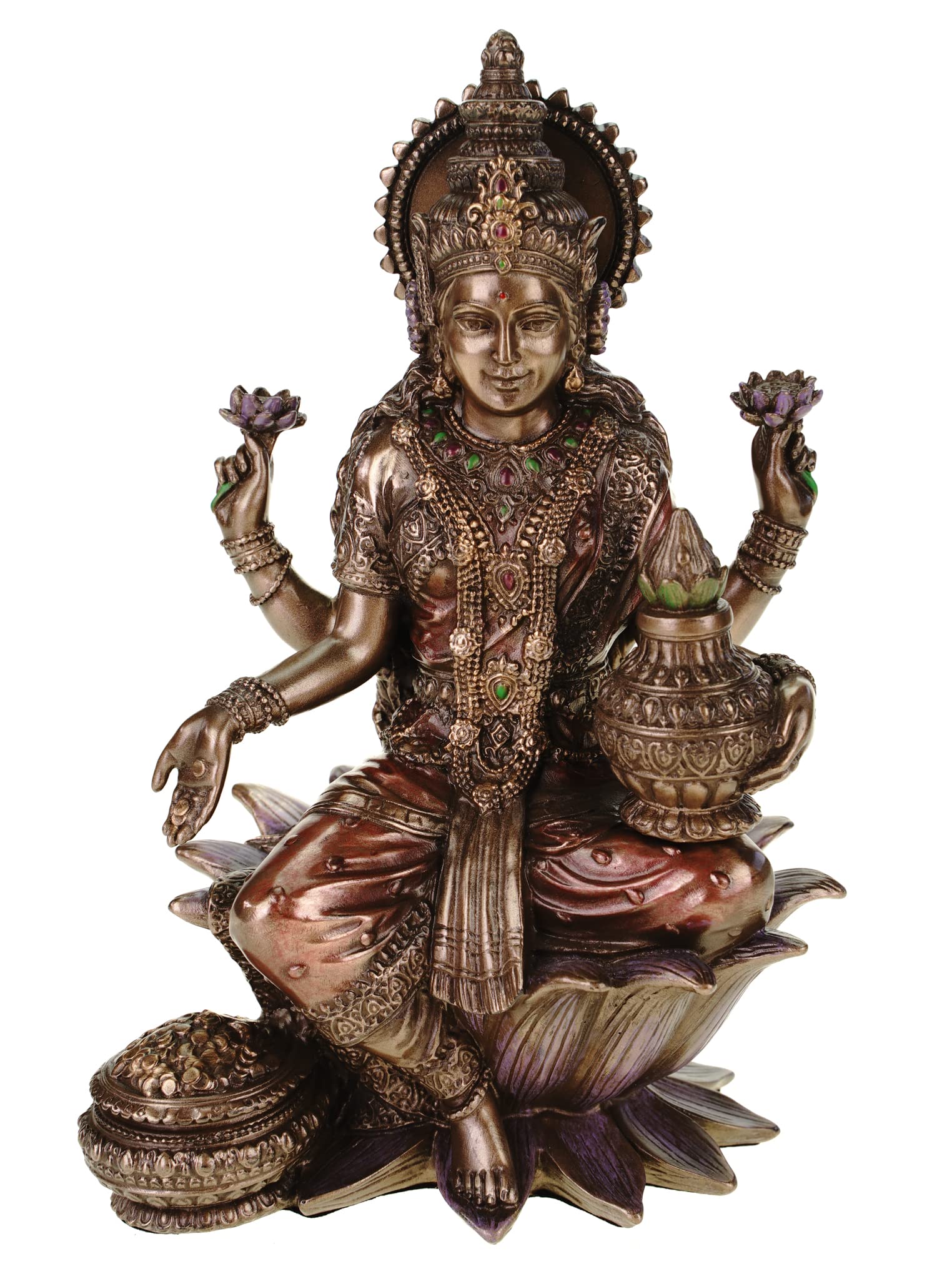 Veronese Statue Lakshmi Indian God of Good Luck of Wisdom and Wealth Hinduism Figure India