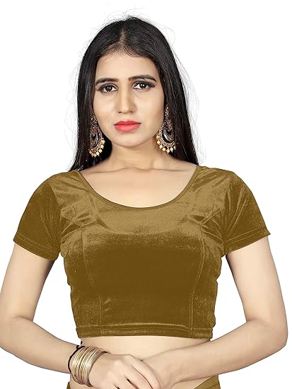 Stretchable Readymade Velvet Blouse For Women (Free Size)