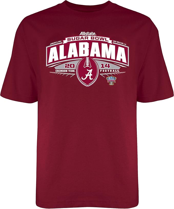 Alabama Crimson Tide 2014 Sugar Bowl T Shirt - 2XL - crimson at Amazon