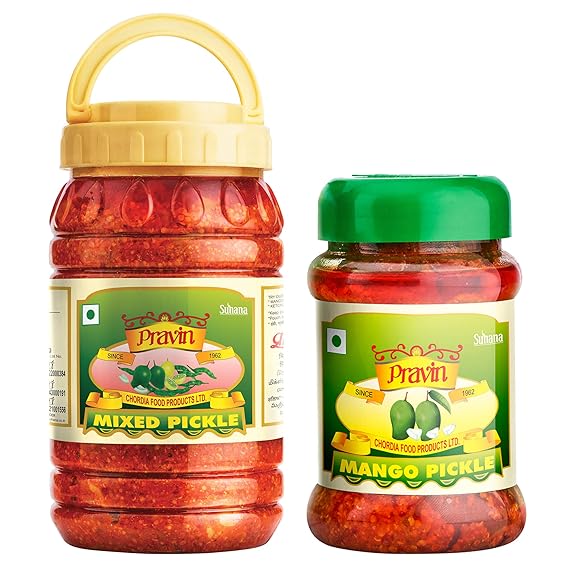 Pravin Pickles Mix 1kg Mango 500g Pickle Jar Combo 2 Amazon In Grocery Gourmet Foods