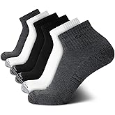 Calvin Klein Mens Quarter Socks - 6 Pack Breathable Cushion Athletic Quarter Length Ankle Socks for Men for Running & Workout