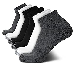 Calvin Klein Mens Quarter Socks - 6 Pack Breathable