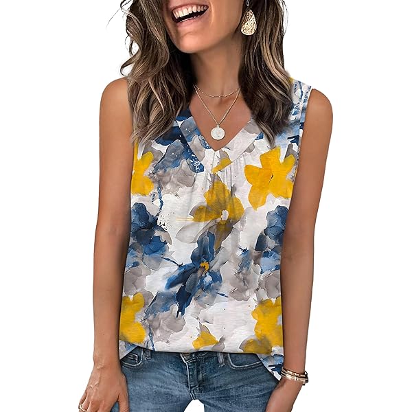 Bliwov Women's Loose Fit Tank Top - Sleeveless Crewneck Basic Shirt For Summer, Y2K Style