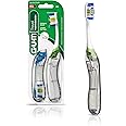 GUM Travel Toothbrush with Antibacterial Bristles, Folding Handle, Soft Bristles, Compact, 2 Count