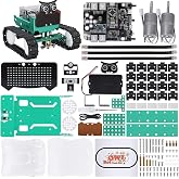 ELEGOO Owl Smart Robotics Car Kit V2.0 with Nano V4 Compatible with Arduino | Build &amp; Code STEM Project, Bluetooth Control, Line Tracking, Obstacle Avoidance, Sound, RGB Lights &amp; Block Expansion, Gifts