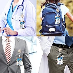 Retractable Badge Holder, Cute Print Pattern Belt