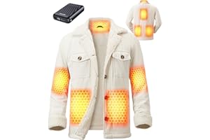 GOTOBI Graphene Heated Jackets for Women with 12V 18400mAh Battery Pack, womens heated jacket with Sherpa Fleece Lined