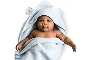 Natemia Premium Hooded Baby Bath Towel - Award Winning Baby Towels with Hood Made Using 100% Organic Cotton from Turkey, Baby Towels for Newborn, Hooded Baby Towels Girl, Baby Bath Towels Hooded