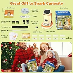 Microscope for Kids Pocket Portable 1000X 4K