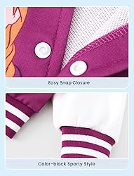 Disney Frozen Elsa Anna Little Girls Varsity Bomber