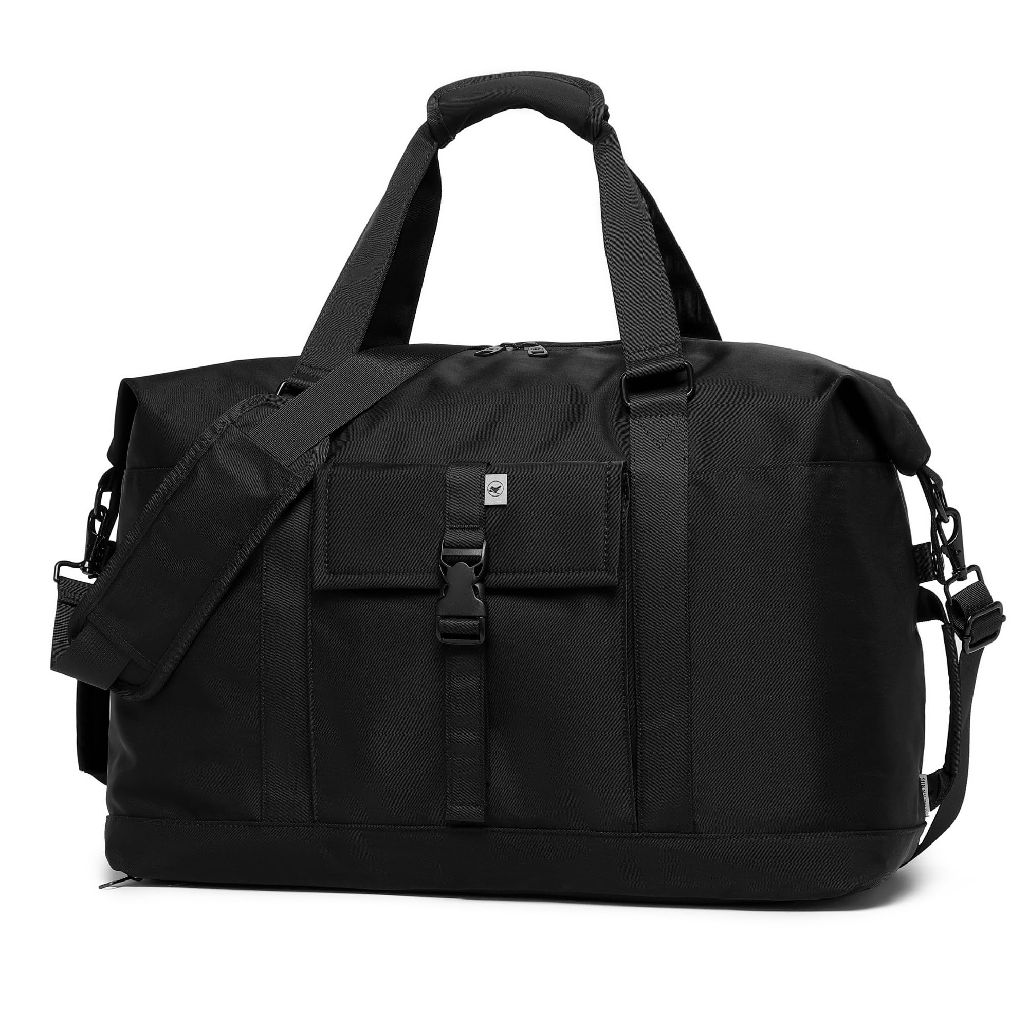 Photo 1 of SUNNY BIRD Duffel with Utility Pouch, 40L Weekender Overnight Bag with Shoe Compartment for Travel and Sports (Black)