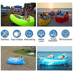 DERJLY Inflatable Lounger Air Sofa Hammock for