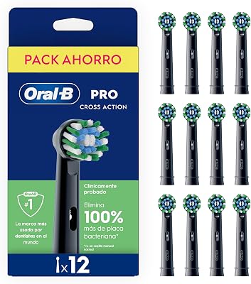 Pro CrossAction Cabezales de Recambio Originales, Negro, Pack de 12