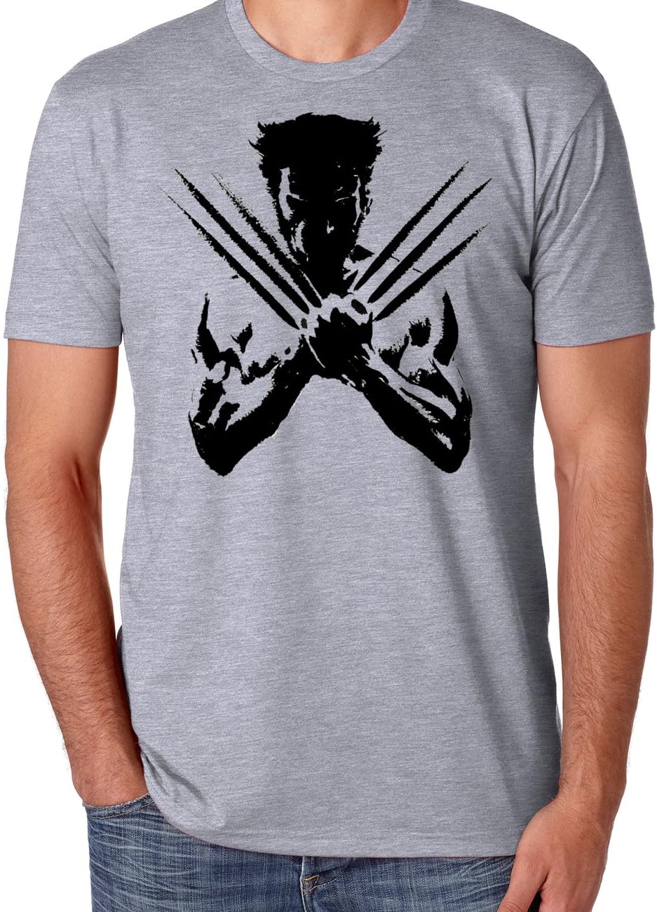 X Men "Wolverine" Mens Athletic Fit T-Shirt (Heather Gray)