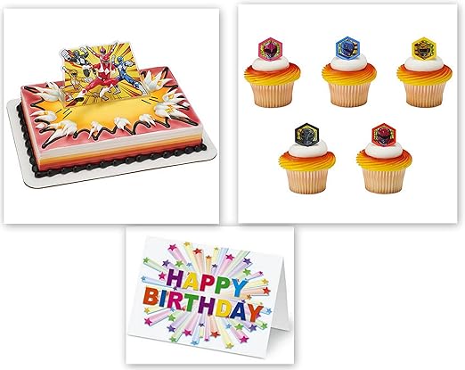 Amazon Com Power Rangers Morphin Time Cake Topper Plus 12
