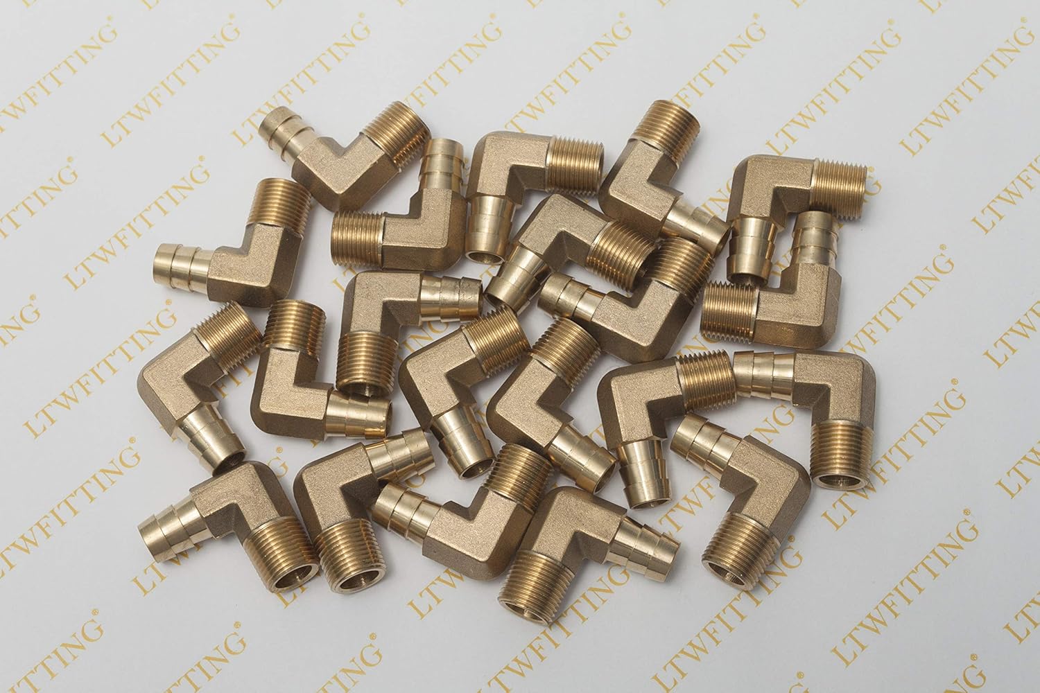 LTWFITTING 90 Deg Elbow Brass Barb Fitting 3/8-Inch Male BSPT x 12mm ID Hose(Pack of 25), 12mm ID Hose x 3/8" Male BSPT - Image 3