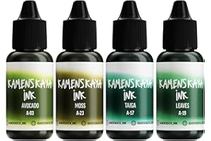 Kamenskaya Alcohol Ink Set #17: Matched Color Combination of Alcohol Inks, 4 pcs. 0.51 fl oz (15 ml) Each