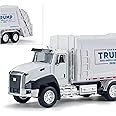 Yolscue President Donald Trump 2024 Truck Toys,Trump Garbage Truck Collectibles,2024 Election Souvenirs,1:50 Scale Pull Back Metal Model Car Toys Gift for Trump Fans