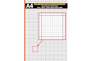 A4 Millimeter Graph Paper Notebook | 2mm, 10mm, and 20mm Square Grids in One: 120 Pages | Light Gray Grids | Ideal for Precis