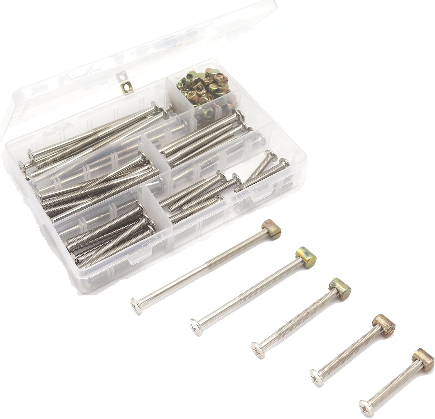 Long Thread M6 Crib Screws Kit, binifiMux 50Set M6 Allen Head Bolts