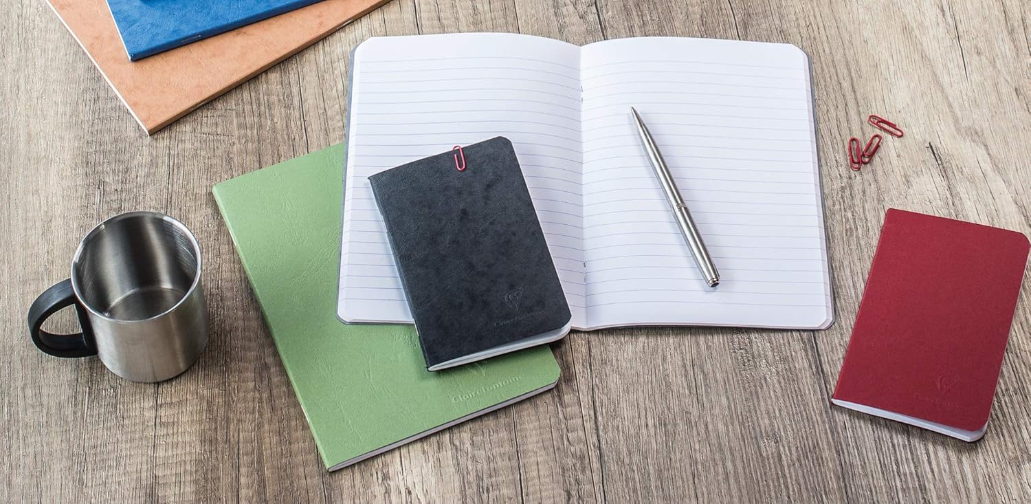 Clairefontaine Age Bag Notebook, A5, Plain, 96 Pages - Grey, Gris, Unité - Image 3