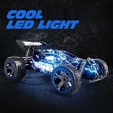Tecnock 1:18 RC Car 20 KMH LED 2 Batteries 2.4GHz All Terrain Kids Gift view 4
