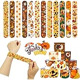 NovaHance 36 PCS Thanksgiving Slap Bracelets Kids Party Favors,Bulk Snap Bracelet Party Favors Supplies for kids&teens Gifts Teacher Classroom School Favors Prizes Exchanging Gift