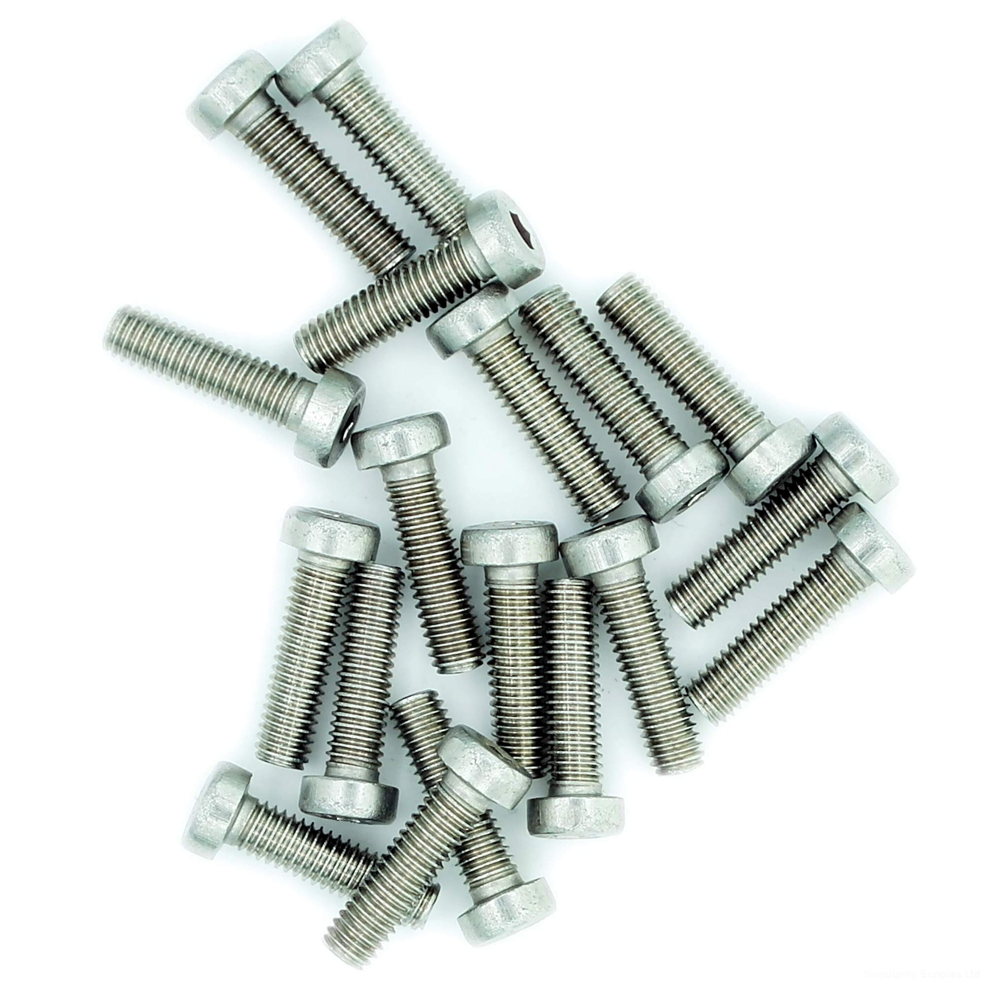 M6 (6mm x 30mm) Hex Socket Cap Screw (Bolt) (Low Head) - Stainless Steel (A2) (Pack of 20)