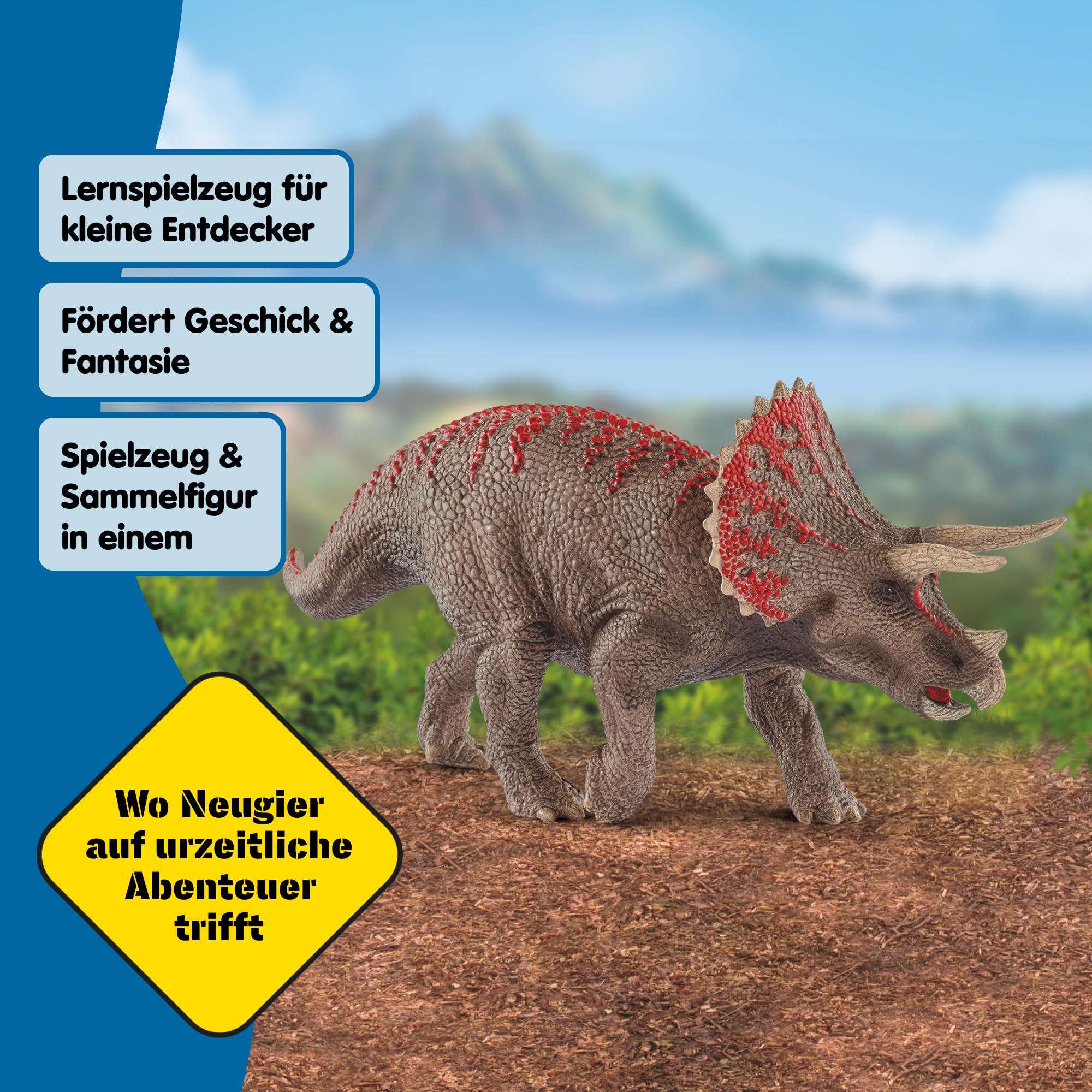SCHLEICH Dinosaurs | Triceratops 15000 | detailgetreuer Dino | Dinosaurier Spielzeug zum Sammeln | tolles Geschenk für Mädchen und Jungen | Dino Spielzeug ab 3 Jahre | 21 x 5 x 10 cm 3