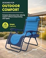 KEPLIN Set of 2 XXL Premium Heavy Duty Padded Zero Gravity Chairs Luxurious view 2