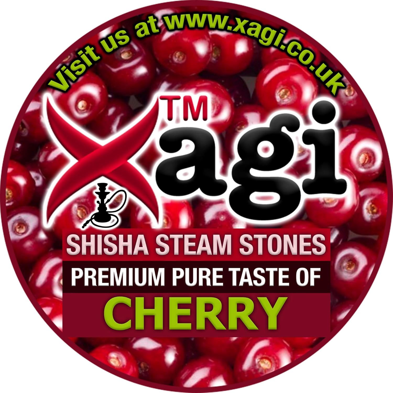Xagi Cherry Shisha Flavour Hookah Flavour Nicotine-Free No-Tobacco Shisha Steam Stones 100g - Image 4