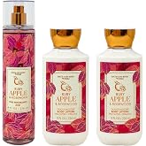 Bath &amp; Body Works Ruby Apple &amp; Rosewood 3 Piece Bundle - Fragrance Mist and 2 Body Lotions