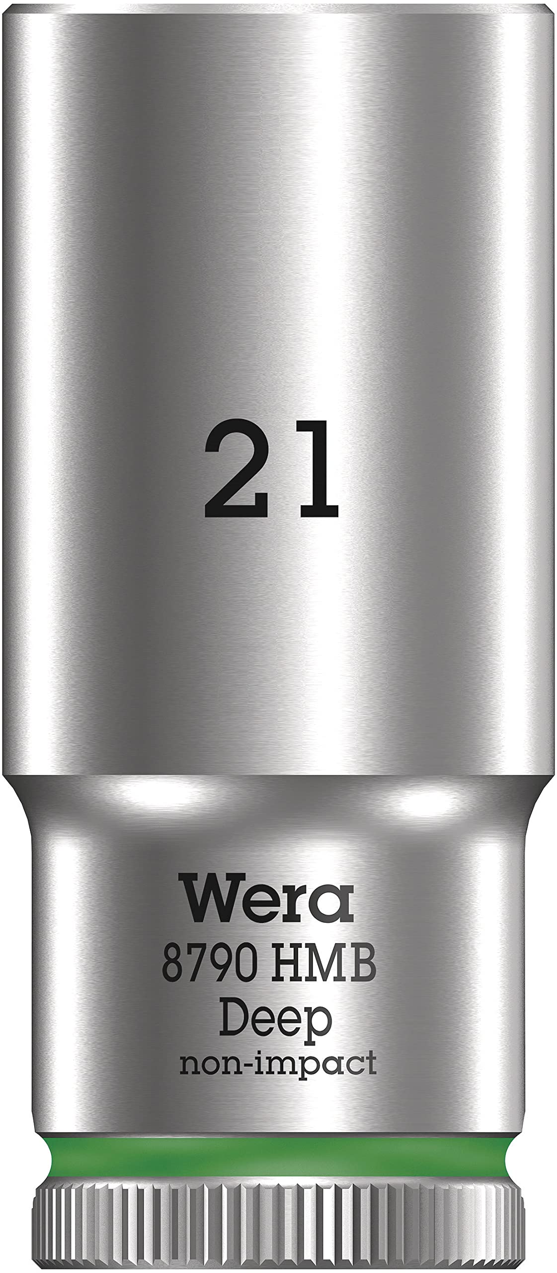 Wera 05004543001 8790 HMB Deep Socket, Green, 21.0 mm