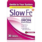 Slow Fe 45mg Iron Supplement for Iron Deficiency, Slow Release, 30 Tablets | Easy to Swallow, High Potency, Gentle on Your Stomach, For Daily Use and Less Discomfort, Helps with Anemia