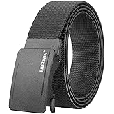 FAIRWIN Men's Ratchet Belt, Nylon Web Golf & Work Belts with Quick-Release Automatic Buckle, Adjustable Casual Belt for Jeans