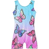 XFGIRLS Toddler Leotard Gymnastics Unitard with Shorts Rainbow Grass Butterfly Biketard Halloween Pumpkin Kids Children