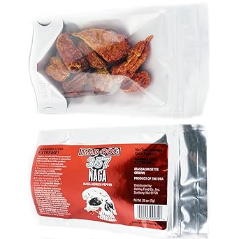 Mad Dog 357 Dried Red Ghost Naga Morich Peppers Chili Schoten 7 g