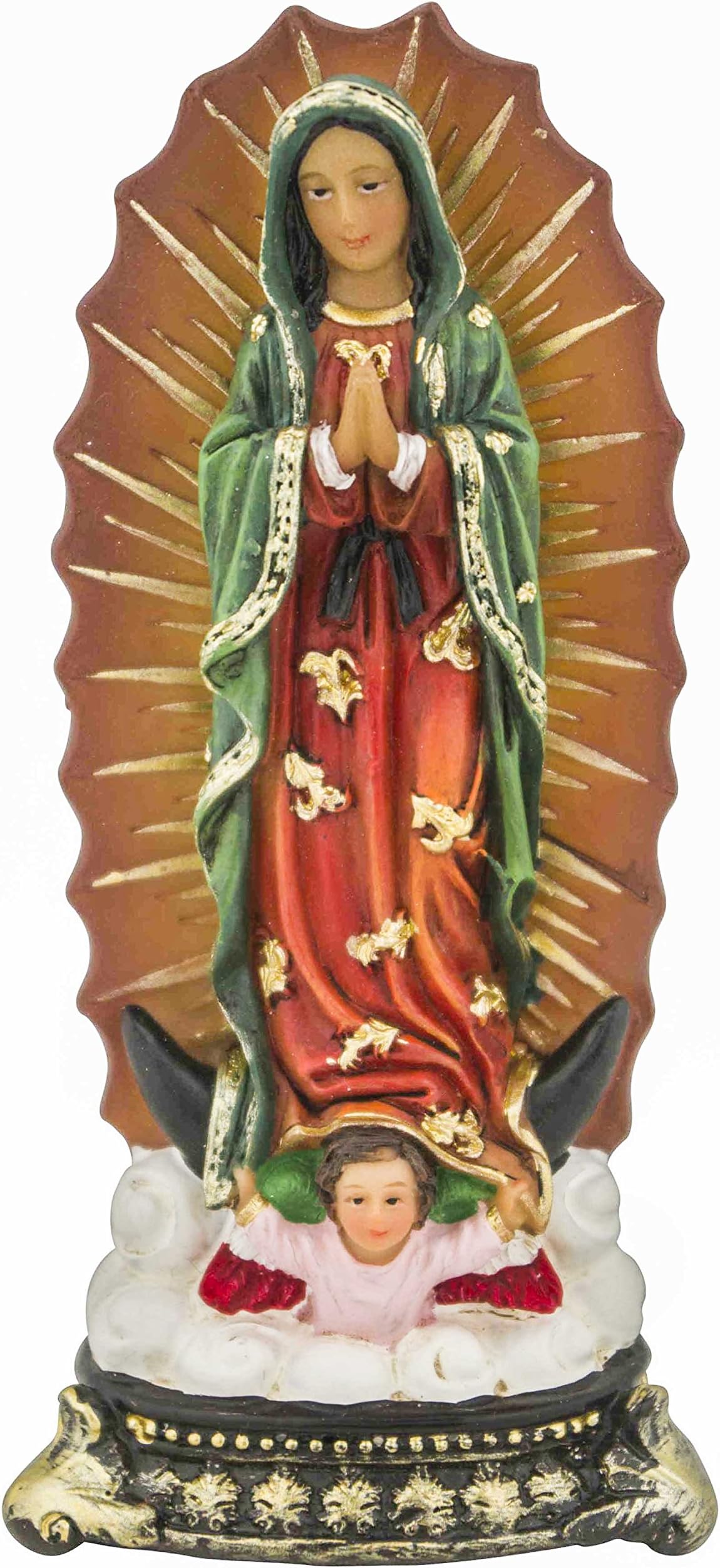 Florentine Religious Statue (5", Our Lady of Guadalupe)