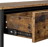 Yaheetech Industrial Console Table with Drawer 3-Tier Rustic Brown 100x29.5x81cm view 9
