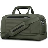 Samsonite Paralux Weekender Duffel Bag, Travel Carry-On Bag with Wide Opening, Drop-Bottom Shoe &amp; Laundry Compartment, AirTag&trade; Holder, StackIt&trade; Strap - Business &amp; Leisure Travel Bag - Olive