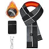 KLADNDER Heated Scarf For Men&Women 3 Adjustable Temperature Levels Rechargeable Battery Included Electric Winter Neck Scarf