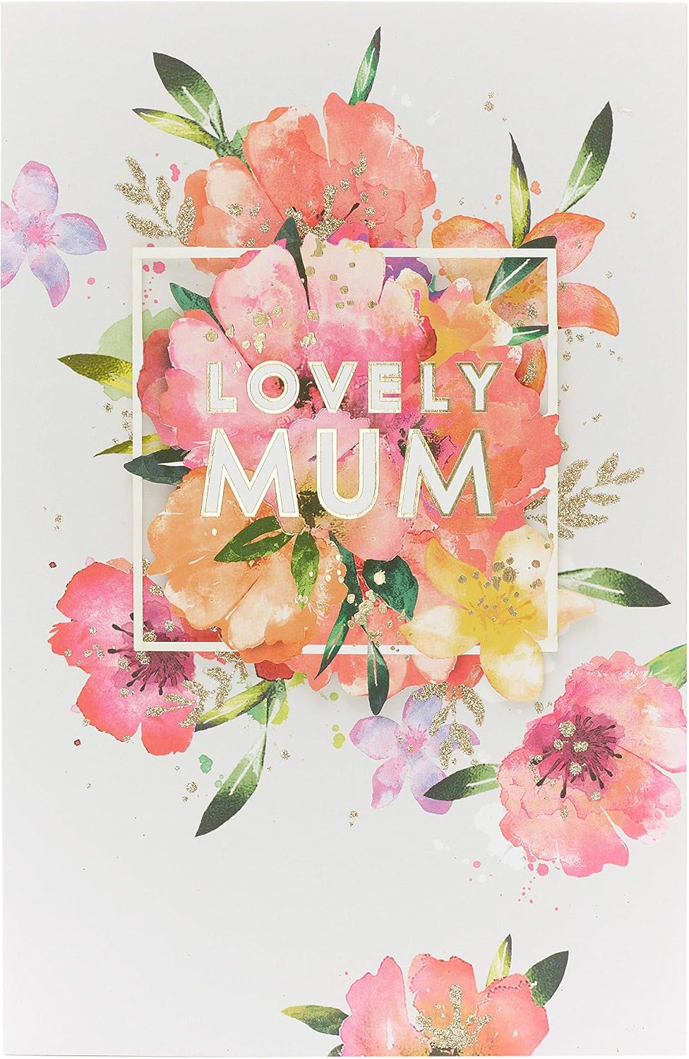 UK Greetings UK Greetings Mother's Day Card Lovely Mum, Floral Mum Card On Mother's Day, Lovely Mother's Day Card for Mum