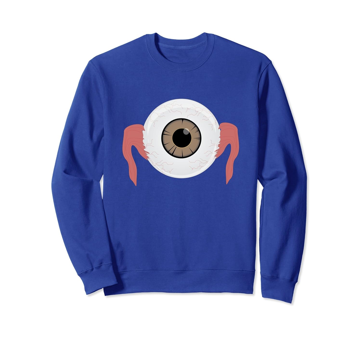 Eyeball Cool Scary Eye Ball Graphic Halloween Sweatshirt-Rose